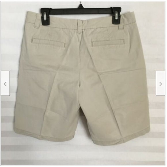 Khakis By Gap Boyfriend Roll Up Shorts Women’s Beige Pockets - Picture 2 of 9